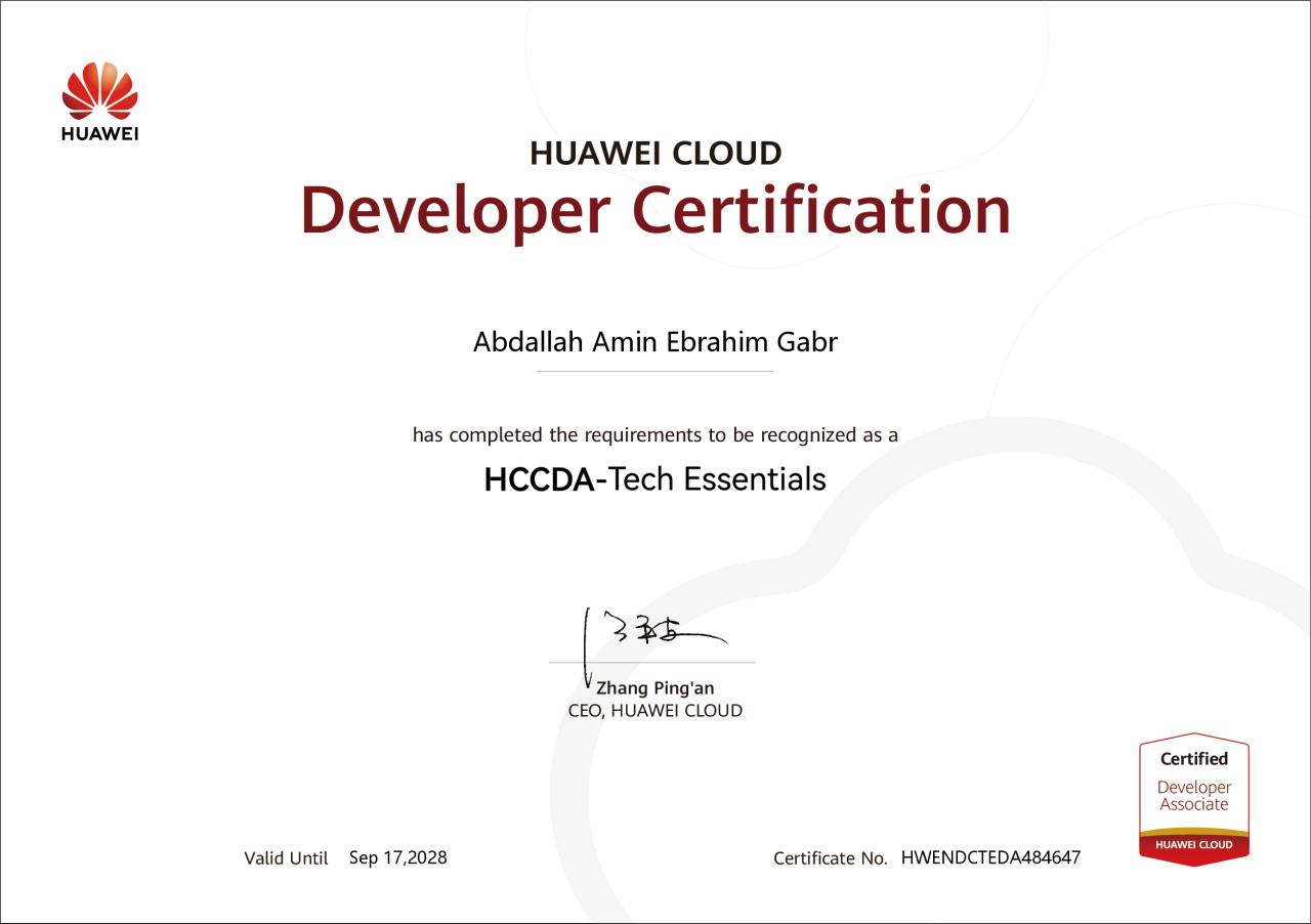 Devops Huawei Abdallah Gabr — DevOps and Cloud Engineer